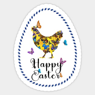 Happy Easter hen Sticker